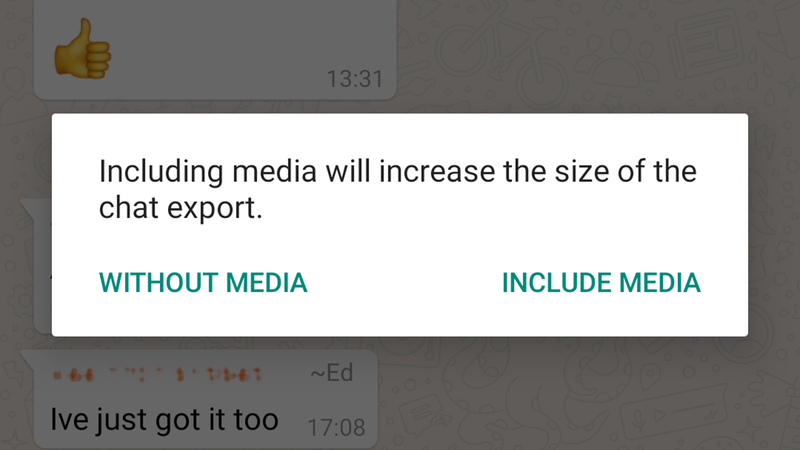 The export feature in WhatsApp is a breeze to use.